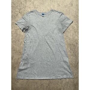 Old Navy Women's Sz M Short Sleeve Vintage Tee Heather Grey Shirt Dress